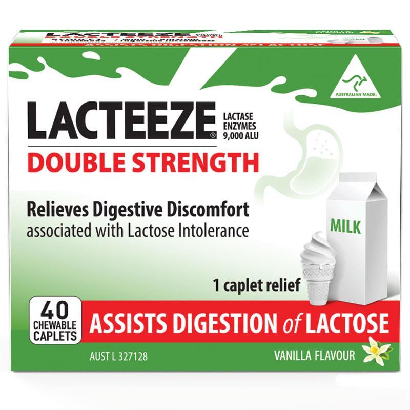 Lacteeze Double Strength Chewable Caplets 40