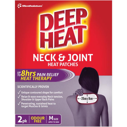 Deep Heat Neck & Joint Heat Patches Medium 2 Pack