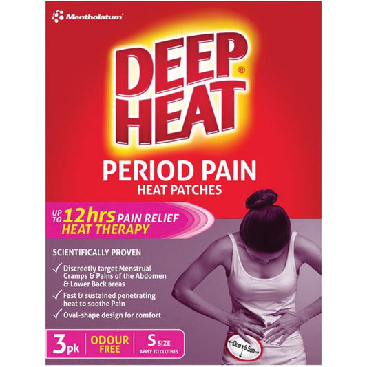 Deep Heat Period Pain Heat Patches Small 3 Pack