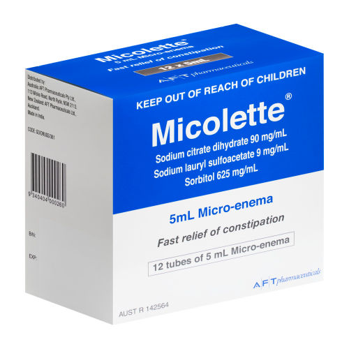 Micolette Micro-Enema 5mL 12 Tubes