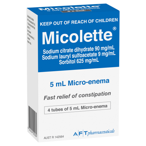 Micolette Micro-Enema 5mL 4 Tubes
