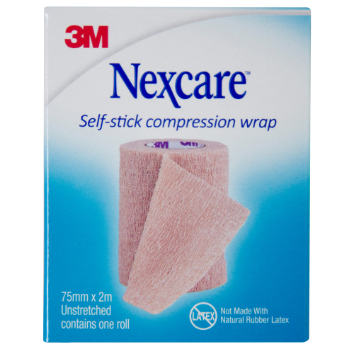 Nexcare Self Stick Compression Wrap 75mm x 2m