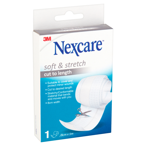 Nexcare Soft & Stretch Cut to Length 8cm x 1m Roll