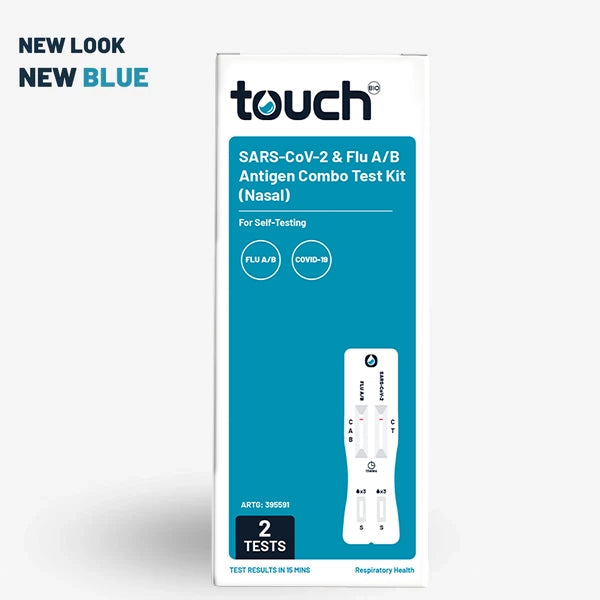 TouchBio COVID-19 and Flu A/B Rapid Antigen Combo Test 2 Pack