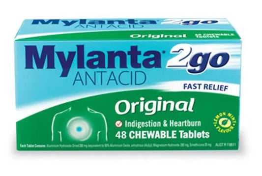 Mylanta 2Go Original Chewable Tablets 48