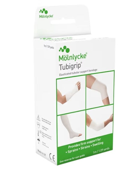 Molnlycke Tubigrip Elasticated Tubular Support Bandage Size F Beige 1 Meter