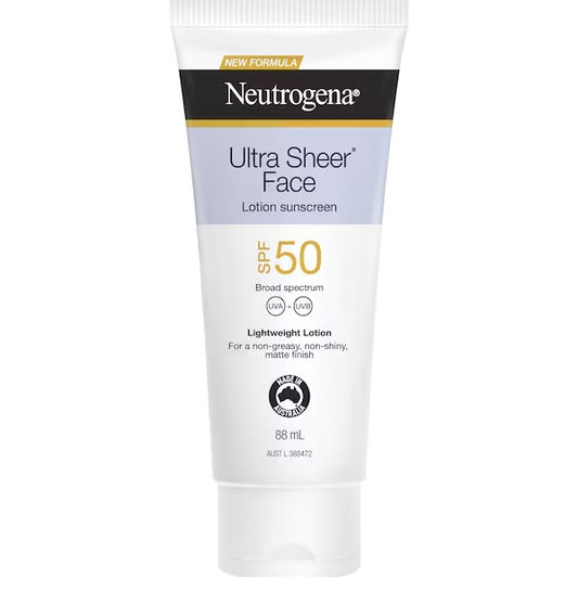 Neutrogena Ultra Sheer Face Sunscreen Lotion SPF50+ 88mL