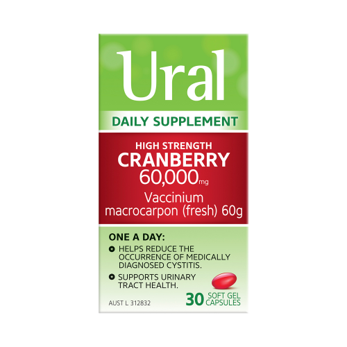 Ural High Strength Cranberry 60,000mg Capsules 30