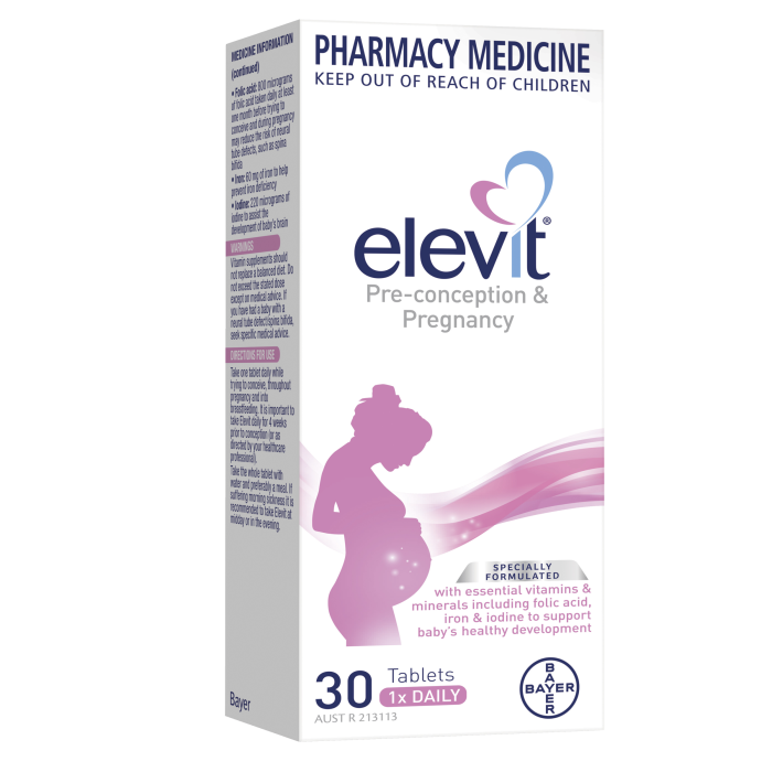 Elevit Pre-conception & Pregnancy Multivitamin Tablets 30