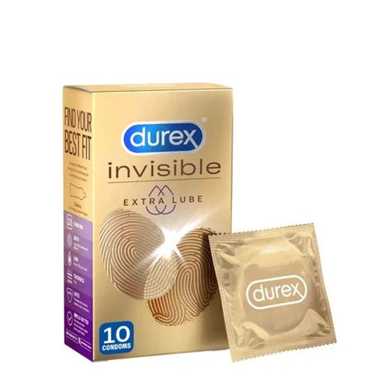 Durex Invisible Condoms Extra Lube 10 Pack