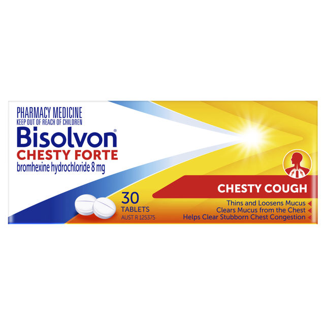 Bisolvon Chesty Forte Tablets 8mg 30