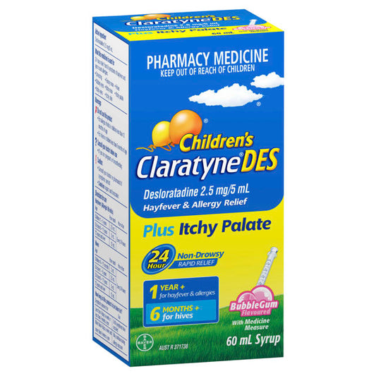 ClaratyneDES Childrens Syrup 2.5mg/5mL 60mL