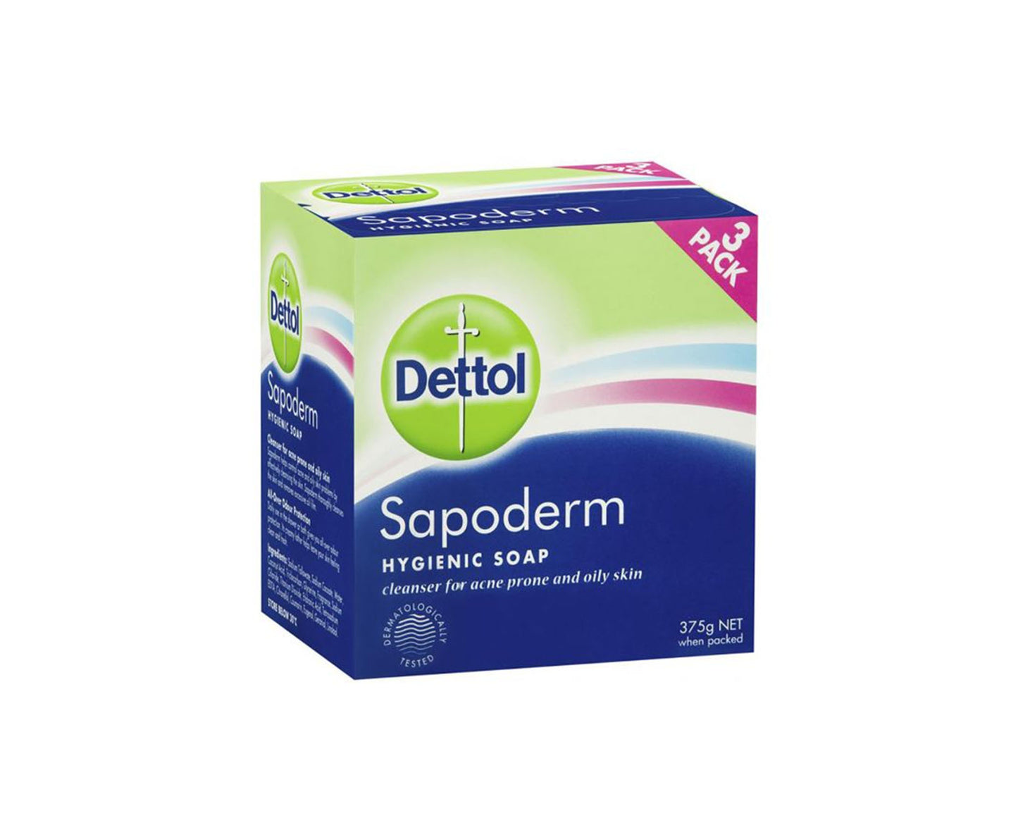 Dettol Sapoderm Soap 3x125g