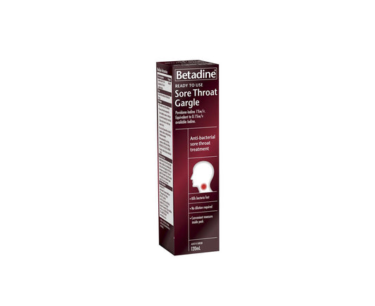 Betadine Ready To Use Sore Throat Gargle 120mL