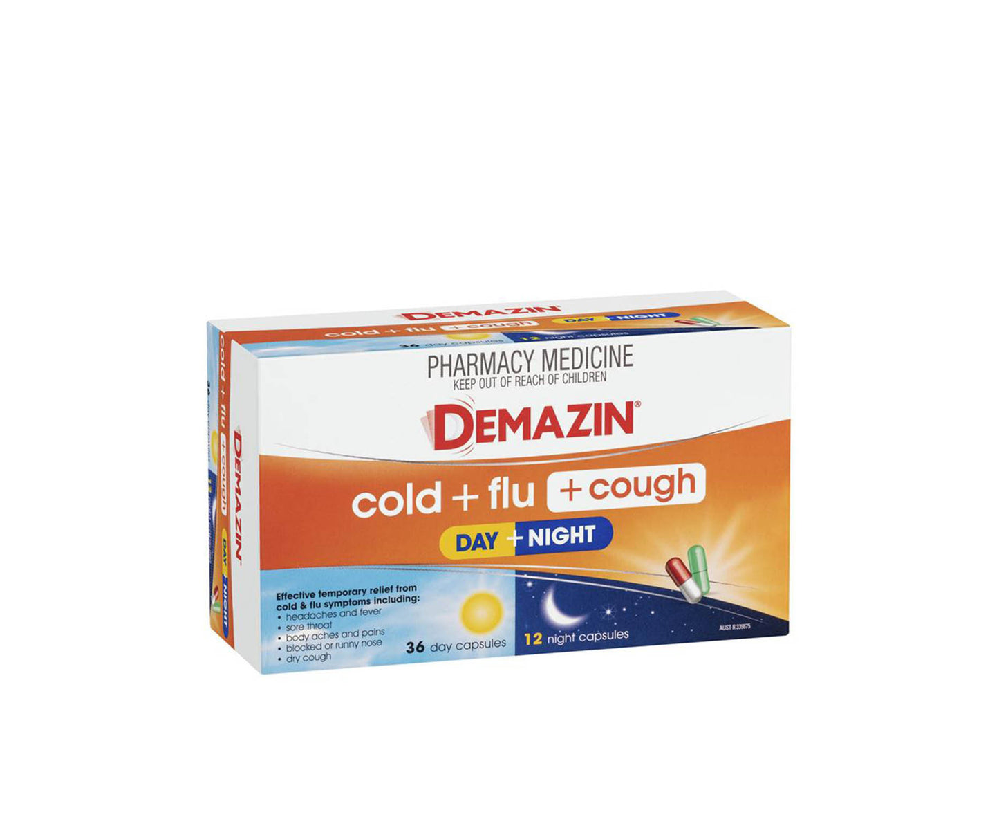 Demazin Cold + Flu + Cough Day & Night 48 Capsules