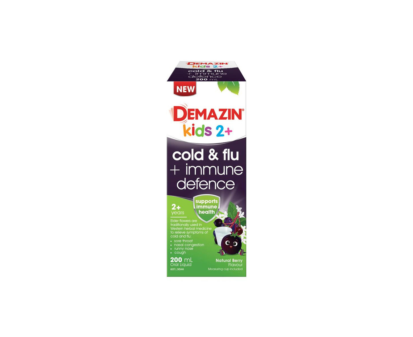 Demazin Kids 2+ Cold & Flu + Immune Defence 200mL