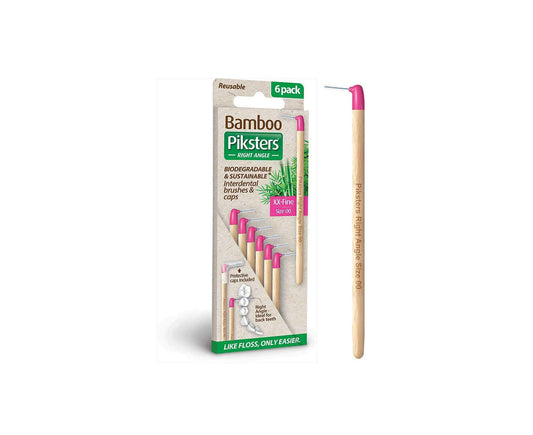 Pikster Bamboo Right Angle Interdental Brush Size 00 6 Pack