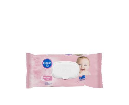 Curash Baby Wipes Unscented 80 Pack