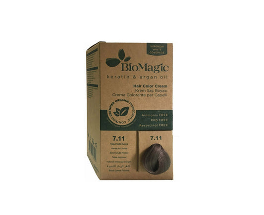 BioMagic Hair Colour Cream 7.11 Intense Ash Blonde