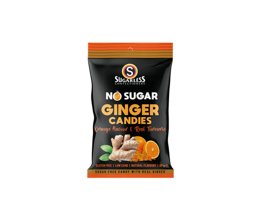 Sugarless Co Ginger with Orange & Tumeric Flavour Candies 60g