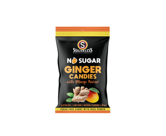 Sugarless Co Ginger with Mango Flavour Candies 60g