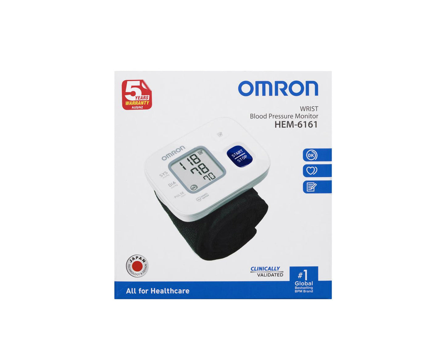 Omron HEM-6161 Basic Wrist Blood Pressure Monitor