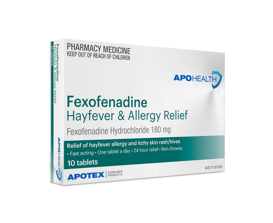 APH Fexofenadine Hayfever & Allergy Tablets 10