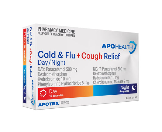 Apohealth PE Day and Night Cold and Flu Relief Tablets 24