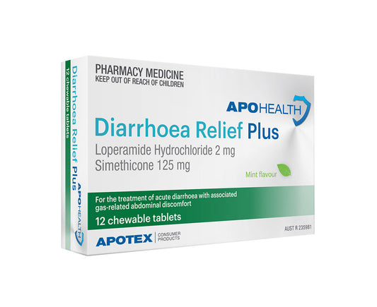 Apohealth Diarrhoea Relief Plus Chewable Tablets 12