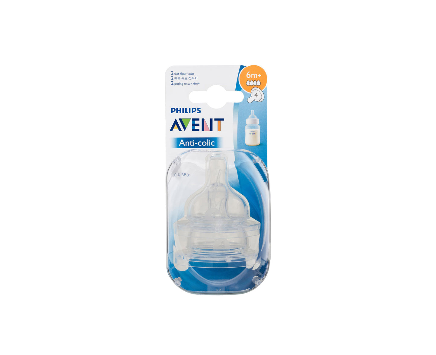 Avent Anti-Colic Fast Flow Teat Twin Pack