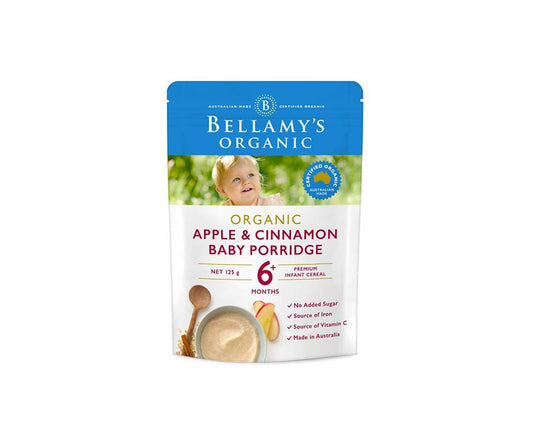 Bellamy's Organic Apple & Cinnamon Baby Porridge 125g