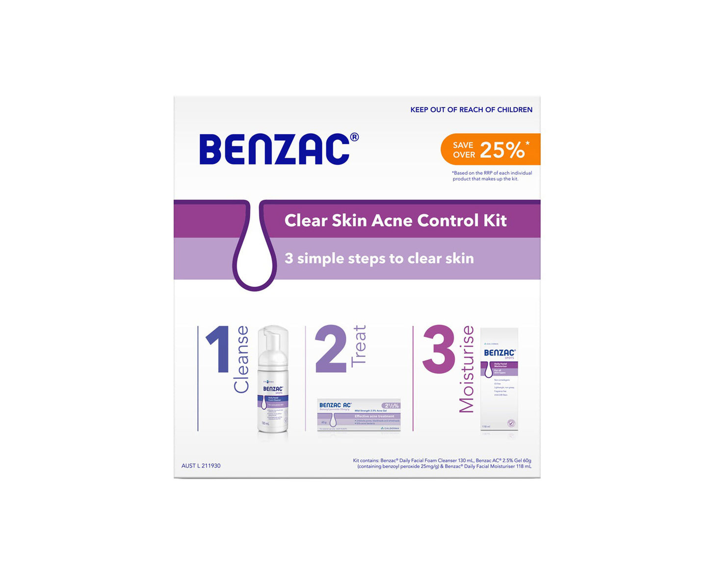 Benzac Clear Skin Acne Control Kit