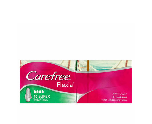 Carefree Flexia Super Tampons 16 Pack