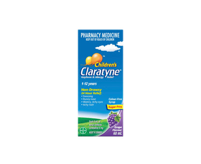 Claratyne Syrup Grape Flavour 60mL