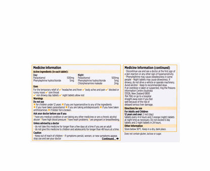 Codral PE Day and Night Cold and Flu Tablets 24