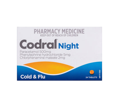 Codral PE Nightime Cold and Flu Tablets 24