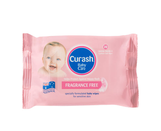 Curash Baby Wipes Unscented 20 Pack