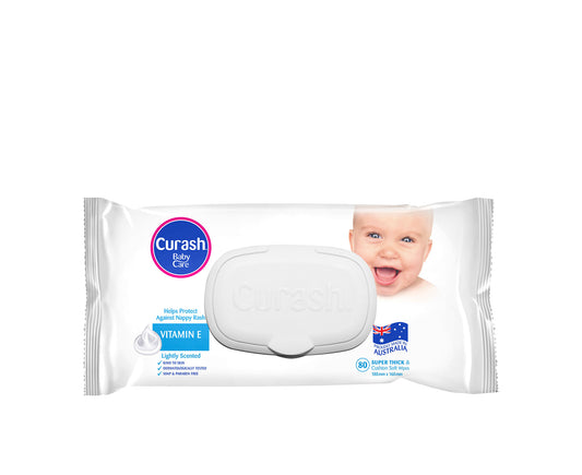 Curash Vitamin E Baby Wipes 80 Pack