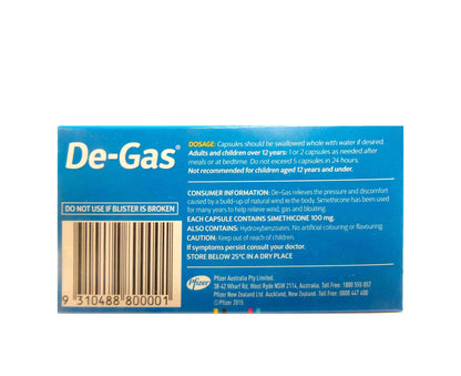 De Gas 100mg Capsules 24