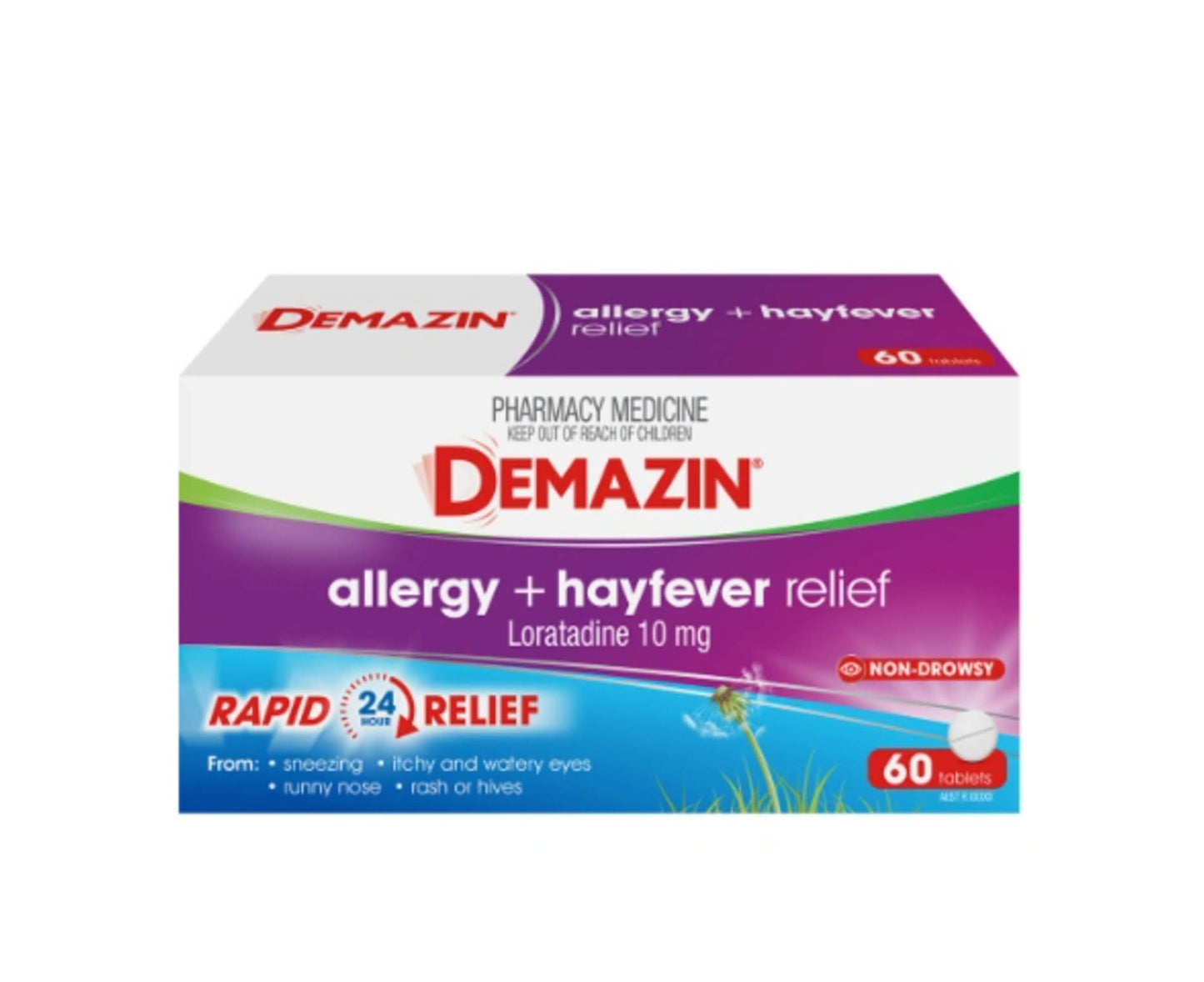 Demazin Allergy + Hayfever Relief Non-Drowsy 60 Tablets