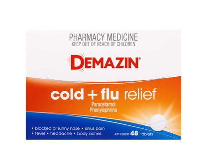 Demazin PE Cold and Flu Relief Tablets 48