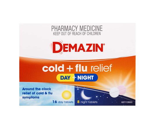 Demazin PE Day and Night Cold and Flu Tablets 24