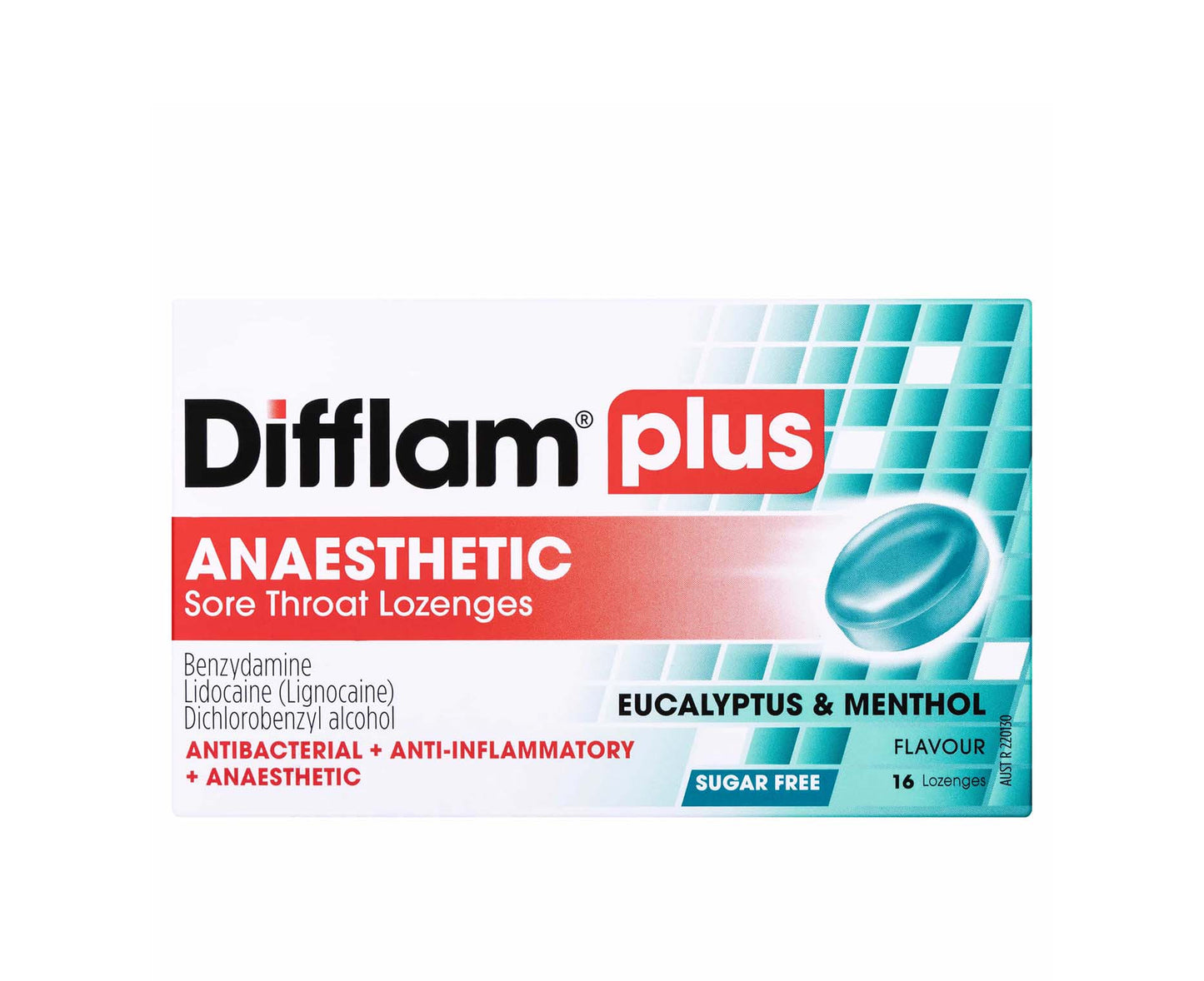 Difflam Plus Anaesthetic Menthol And Eucalyptus Lozenges 16