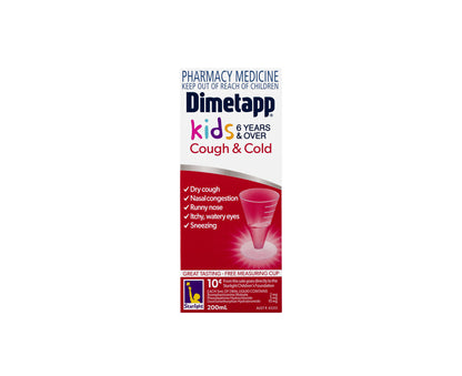 Dimetapp Cough & Cold Kids 6+ Elixir 200mL