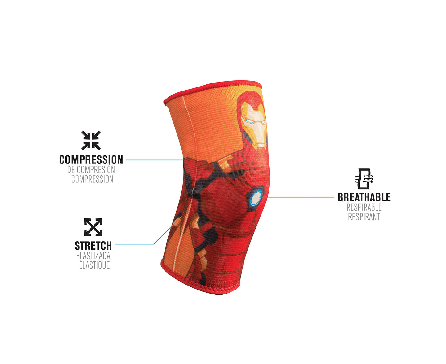 Donjoy Advantage Marvel Elastic Knee Iron Man - Youth