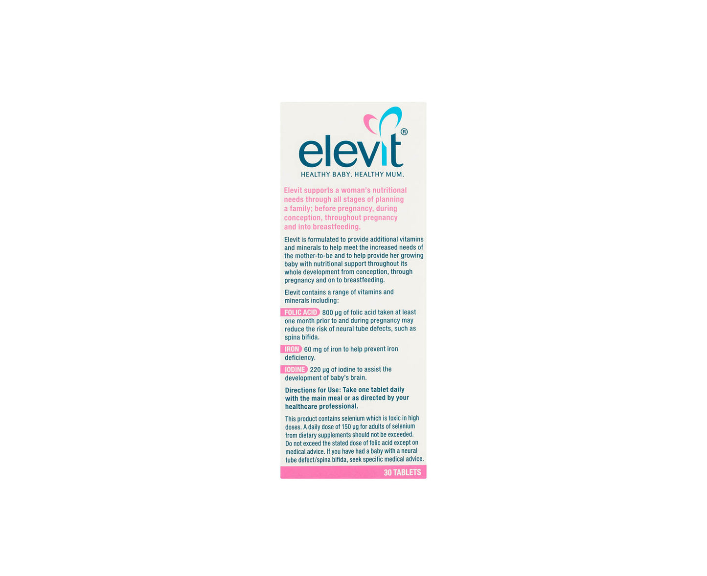 Elevit Pregnancy Multivitamin Tablets 30