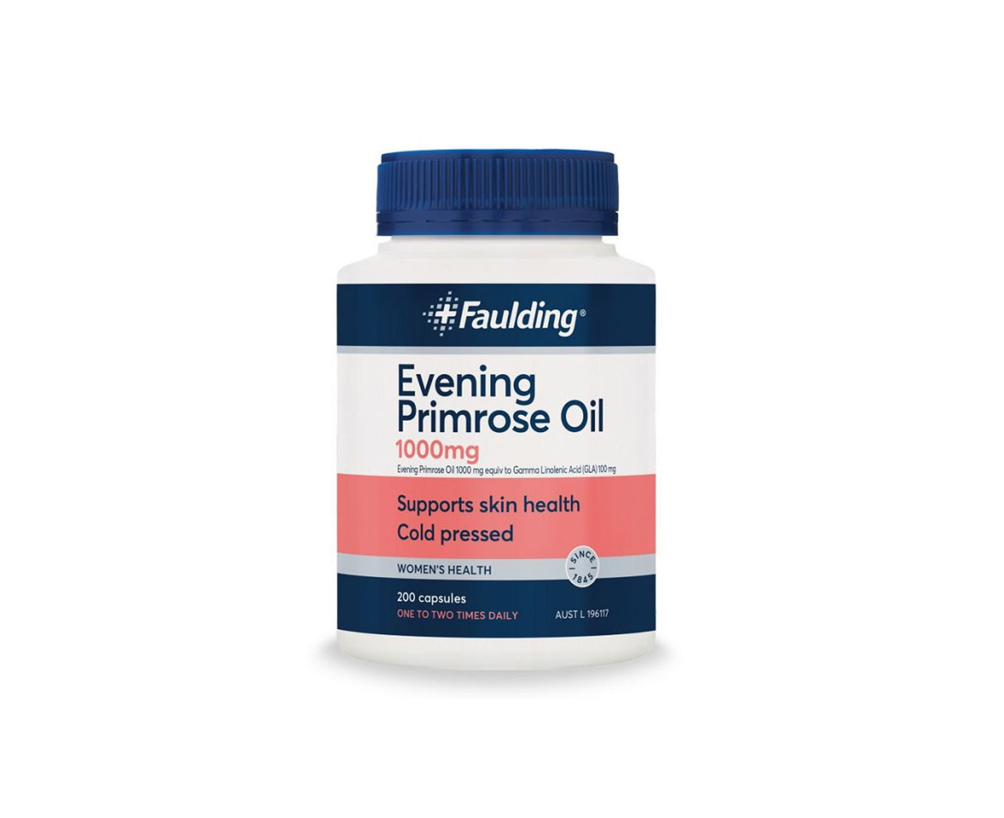 Faulding Remedies Evening Primrose Oil 1000mg Capsules 200