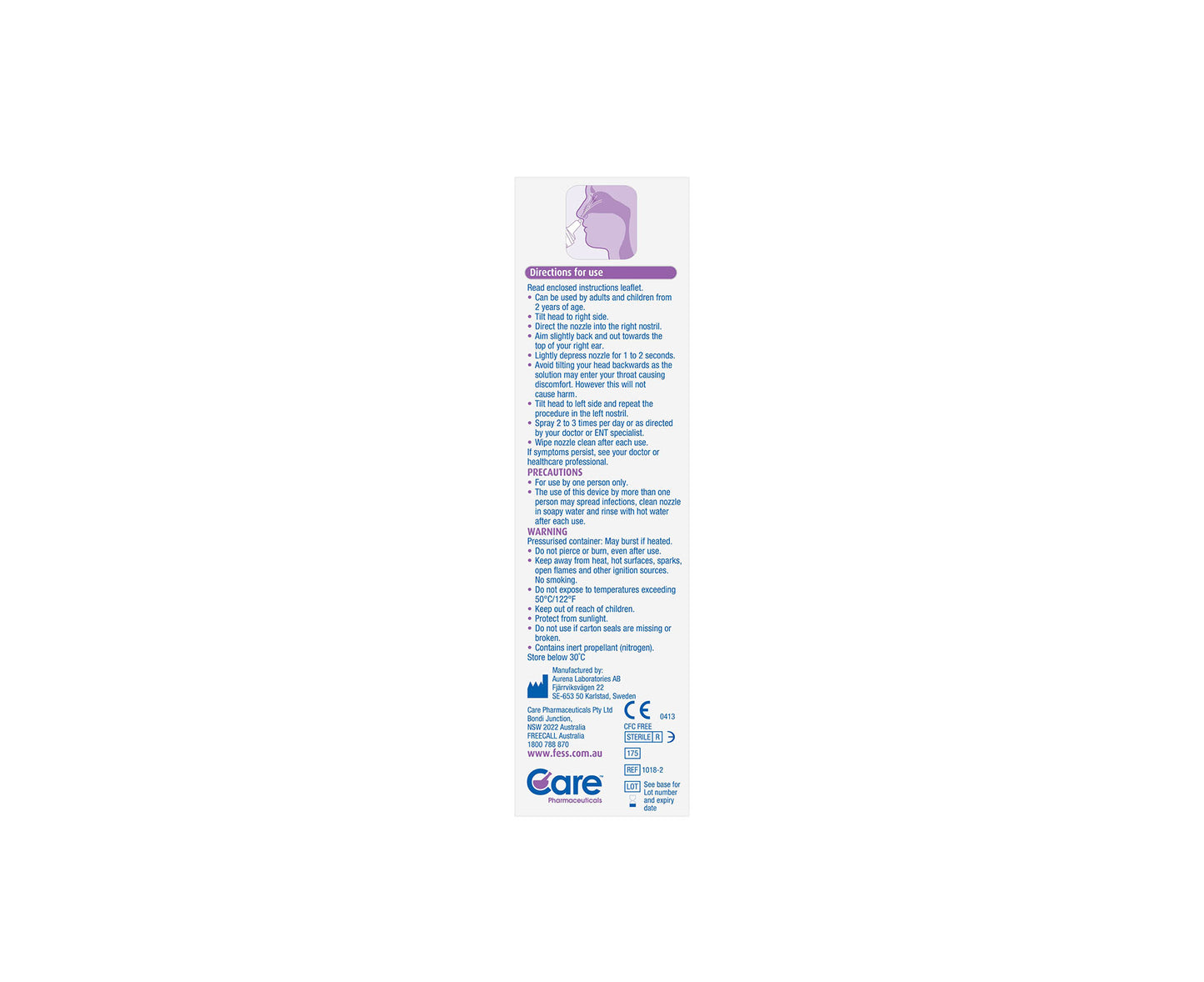 Fess Sinus-Cleanse Congestion Relief Nasal & Sinus Mist 100mL