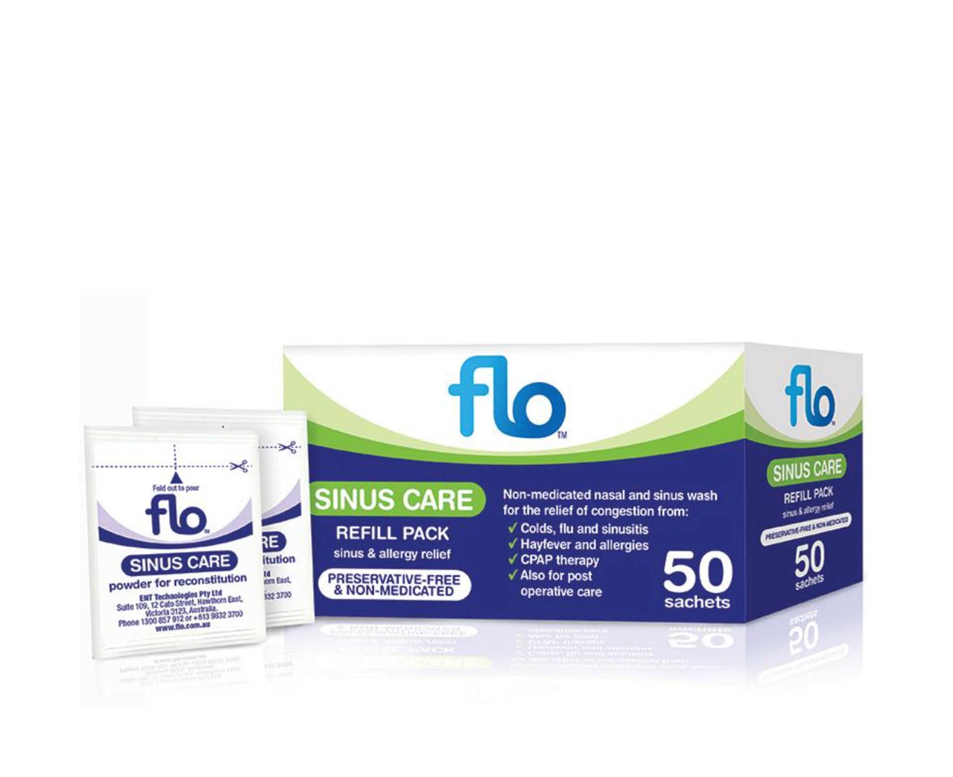 Flo Sinus Care Refill Pack 50 Sachets – Zenith Pharmacy