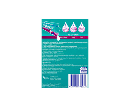 Gaviscon Dual Action Peppermint Liquid Sachets 12